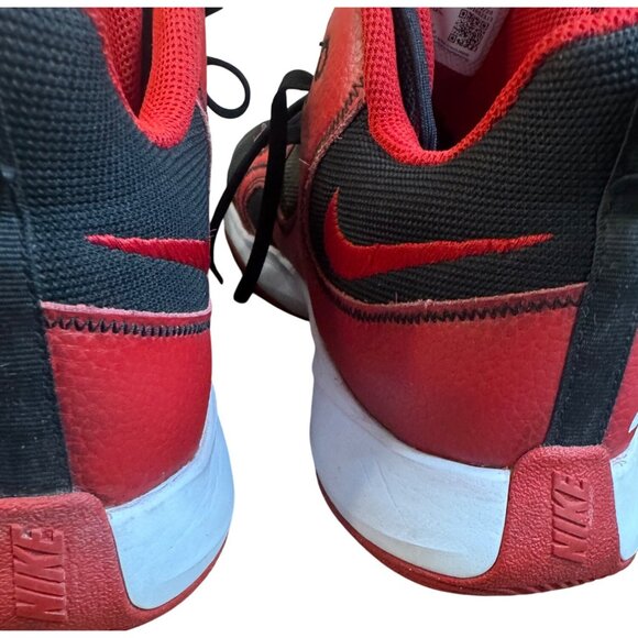 Size 13 Nike Fly By Mid 2 Mens Size 13 Black Red Basketball Shoes Sneakers .LOGO - Picture 14 of 16